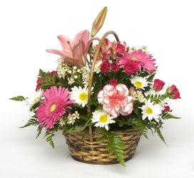Perfectly Pink Basket from Kelley's Florist in Lake Placid, FL