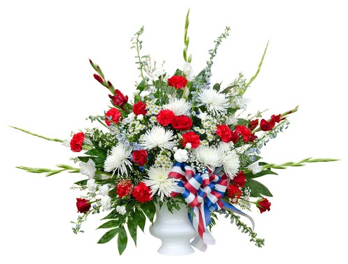 Red, White, and Blue Tribute from Kelley's Florist in Lake Placid, FL